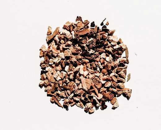 Chicory Tea Co.'s Afterglow Herbal Tea loose leaf, view from top