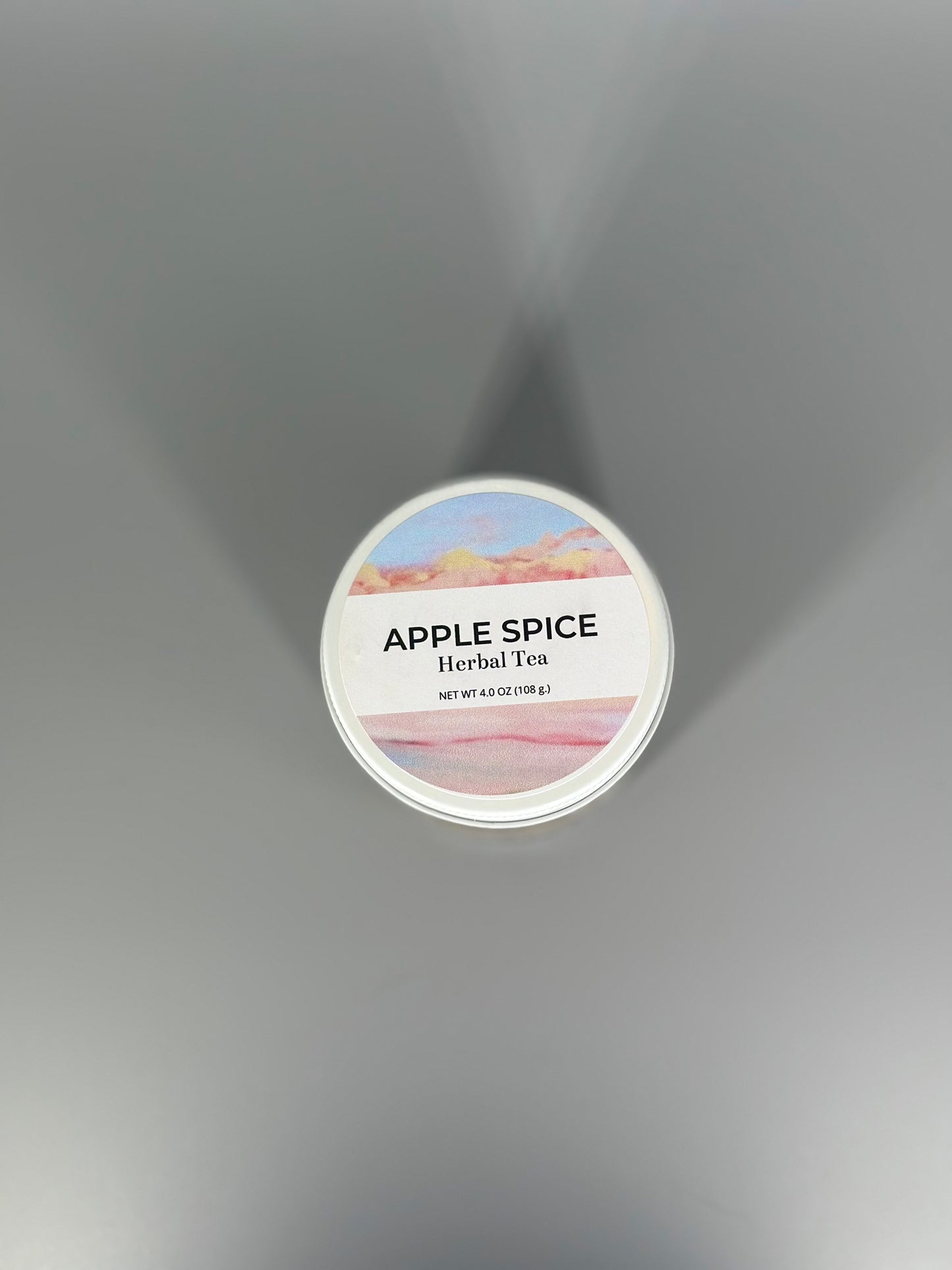 Chicory Tea Co.'s Apple Spice Herbal Tea in the jar, view from top