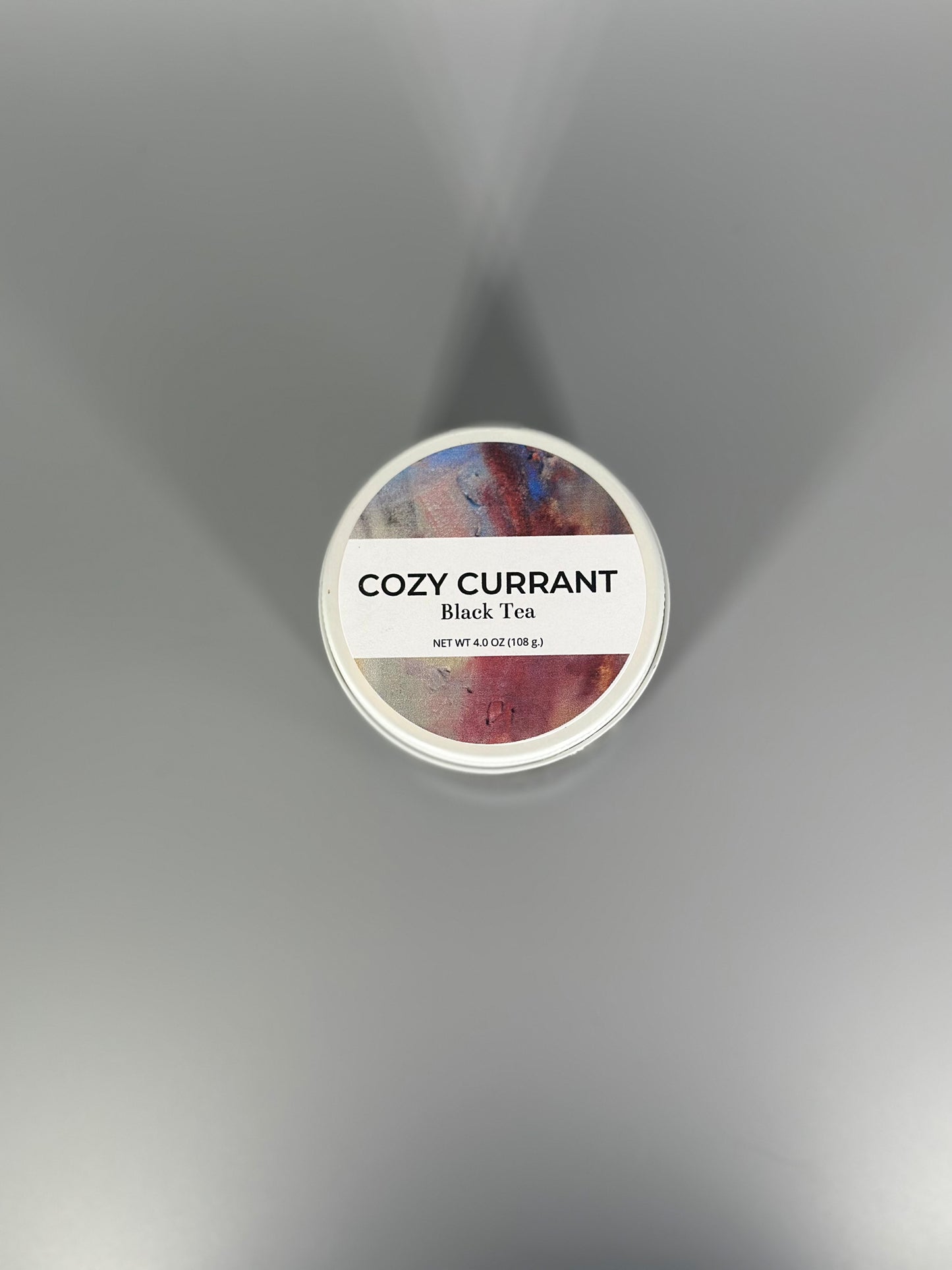 Chicory Tea Co.'s Cozy Currant in the jar, view from the top