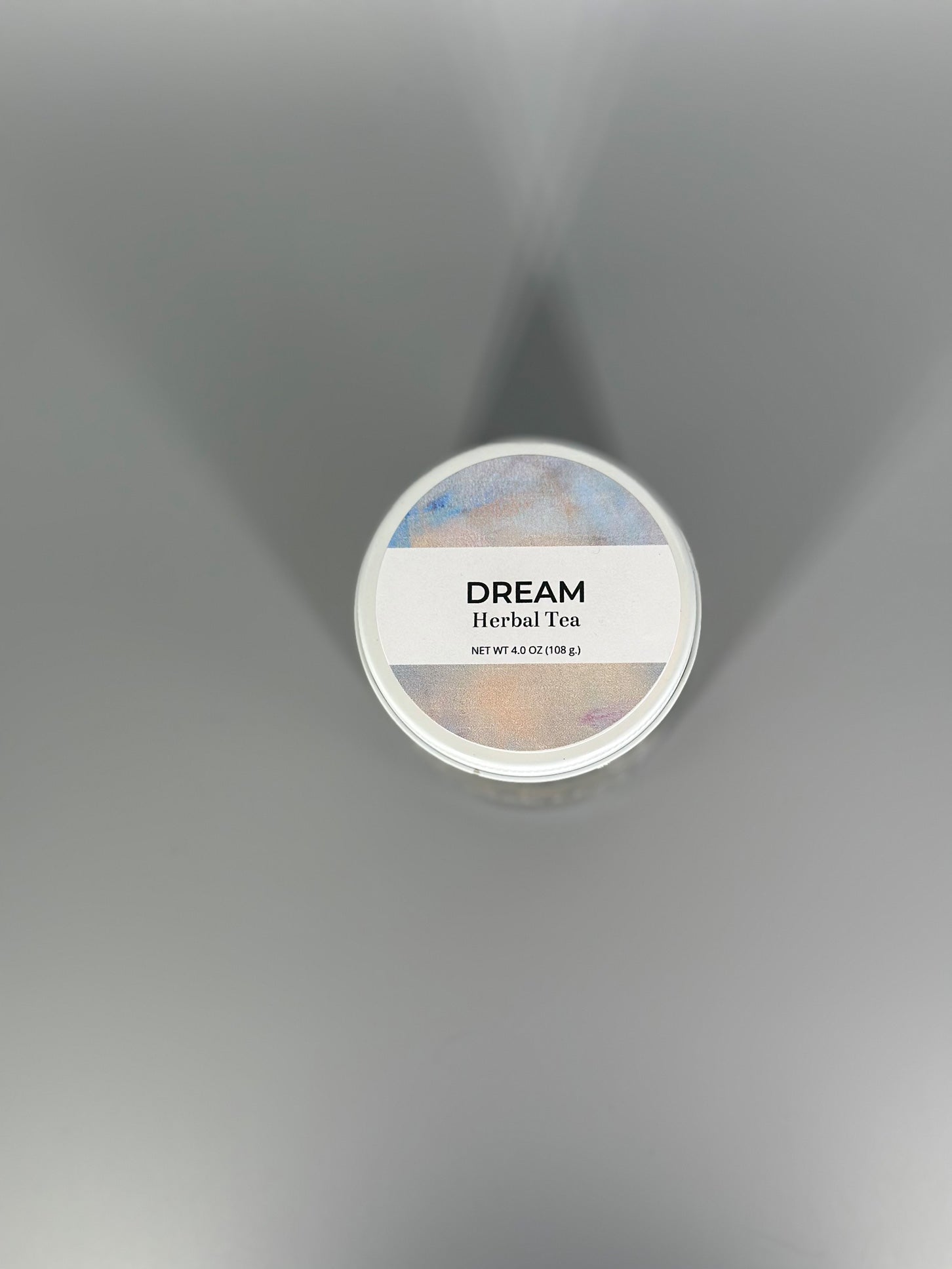 Chicory Tea Co.'s Dream Herbal Tea in the jar, view from the top