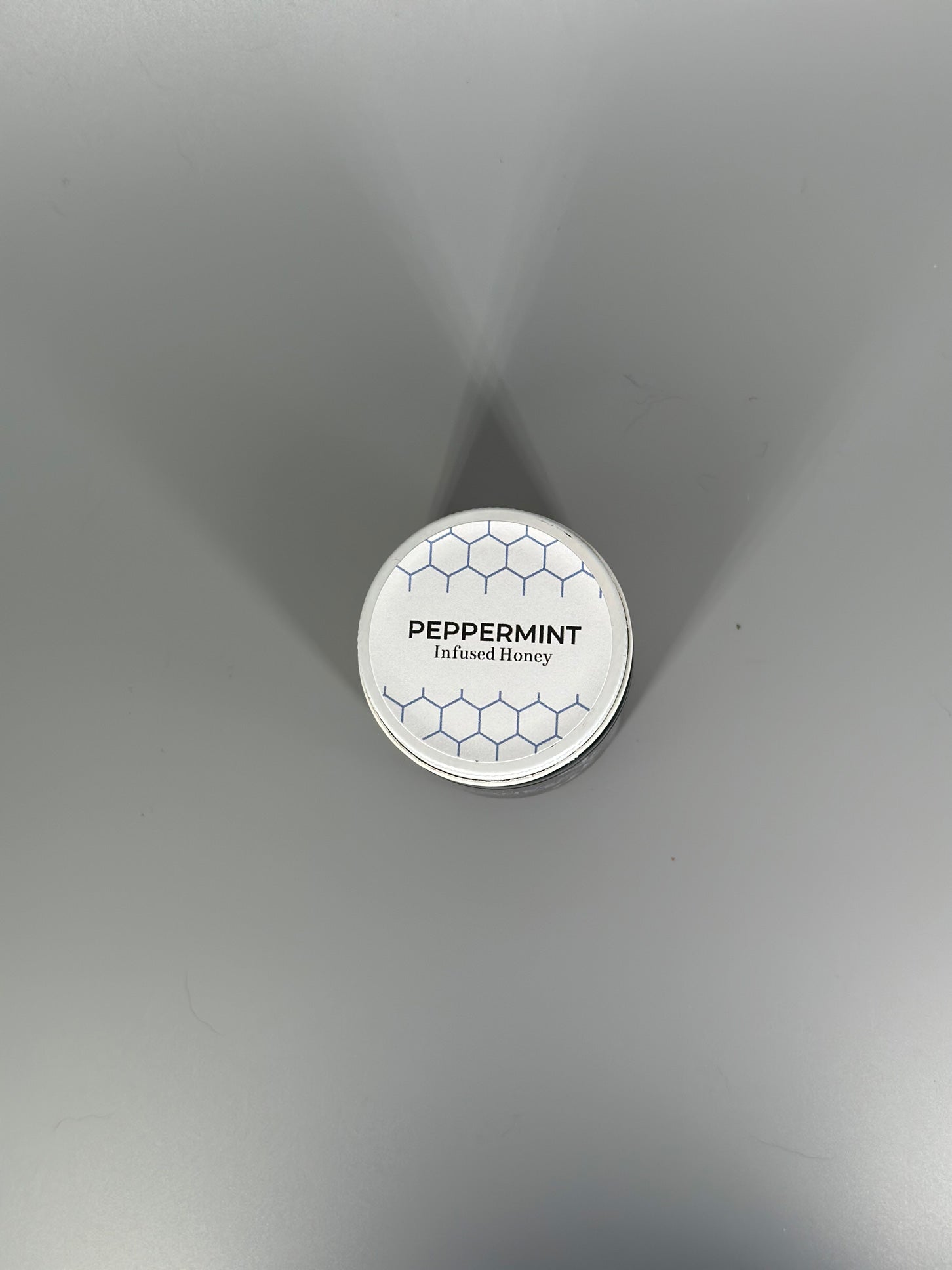 Chicory Tea Co.'s Peppermint Honey in the jar, view from top