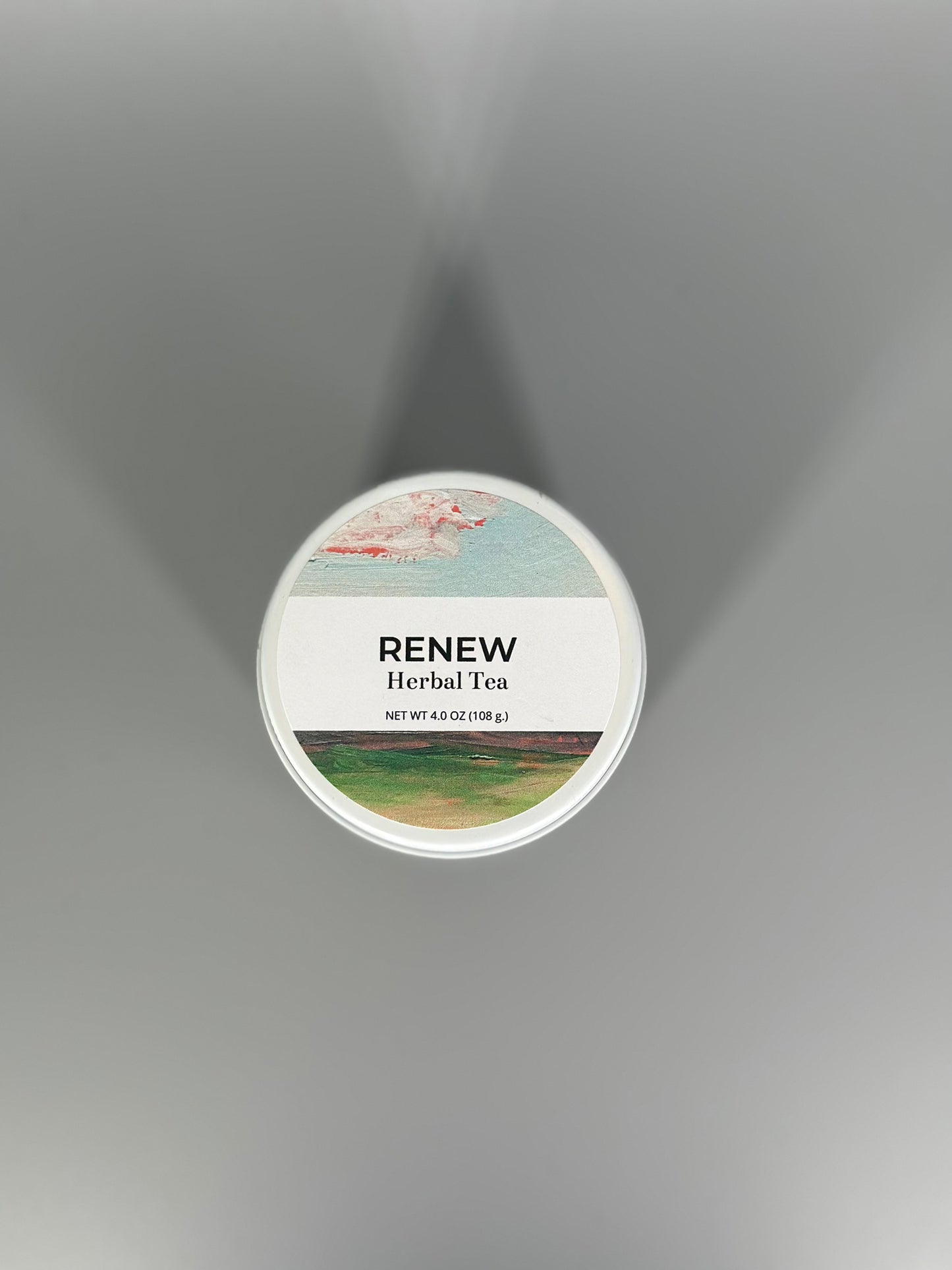 Chicory Tea Co.'s Renew Herbal Tea in the jar, view from top