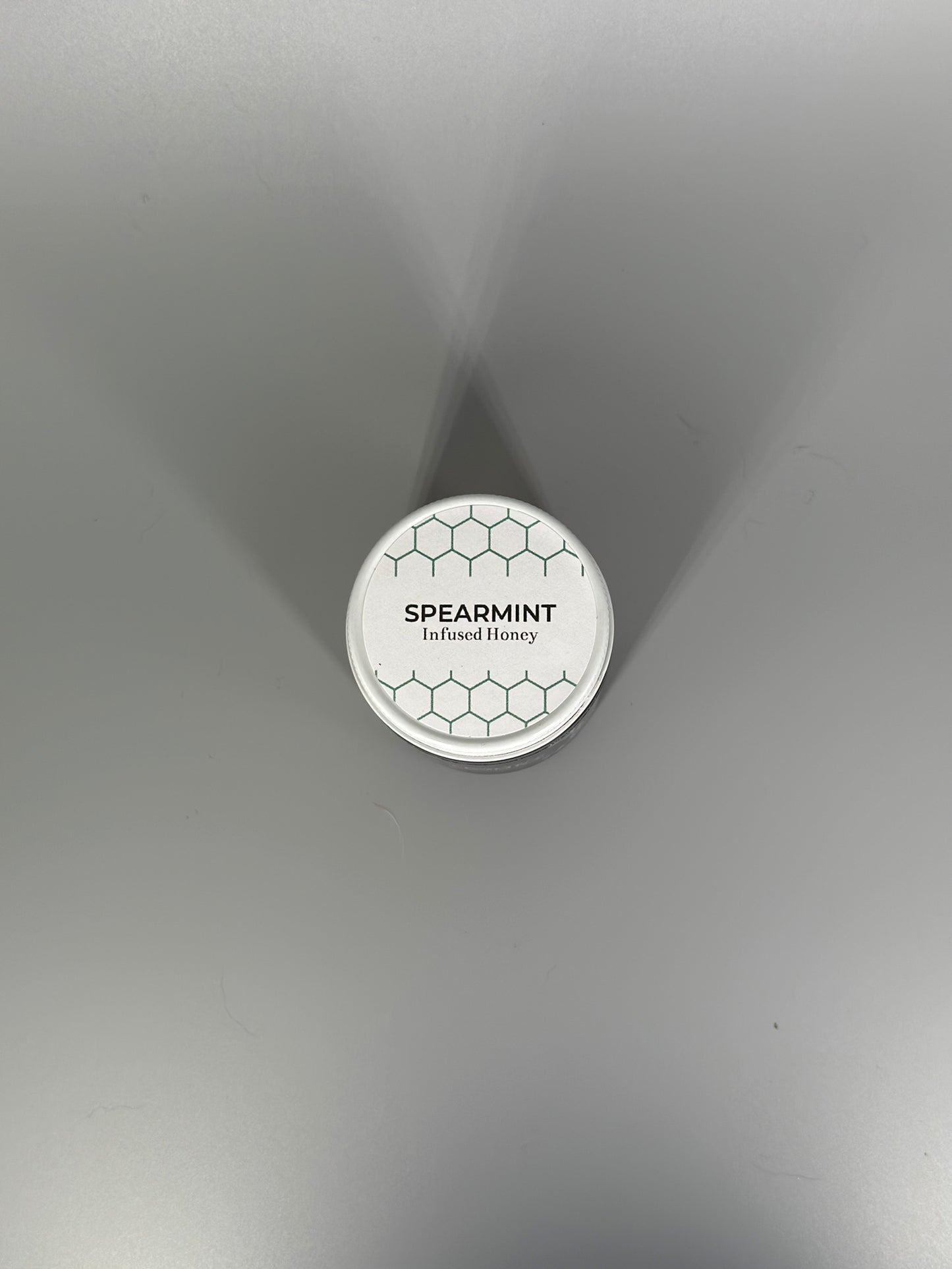 Chicory Tea Co.'s Spearmint Honey in the jar, view from top