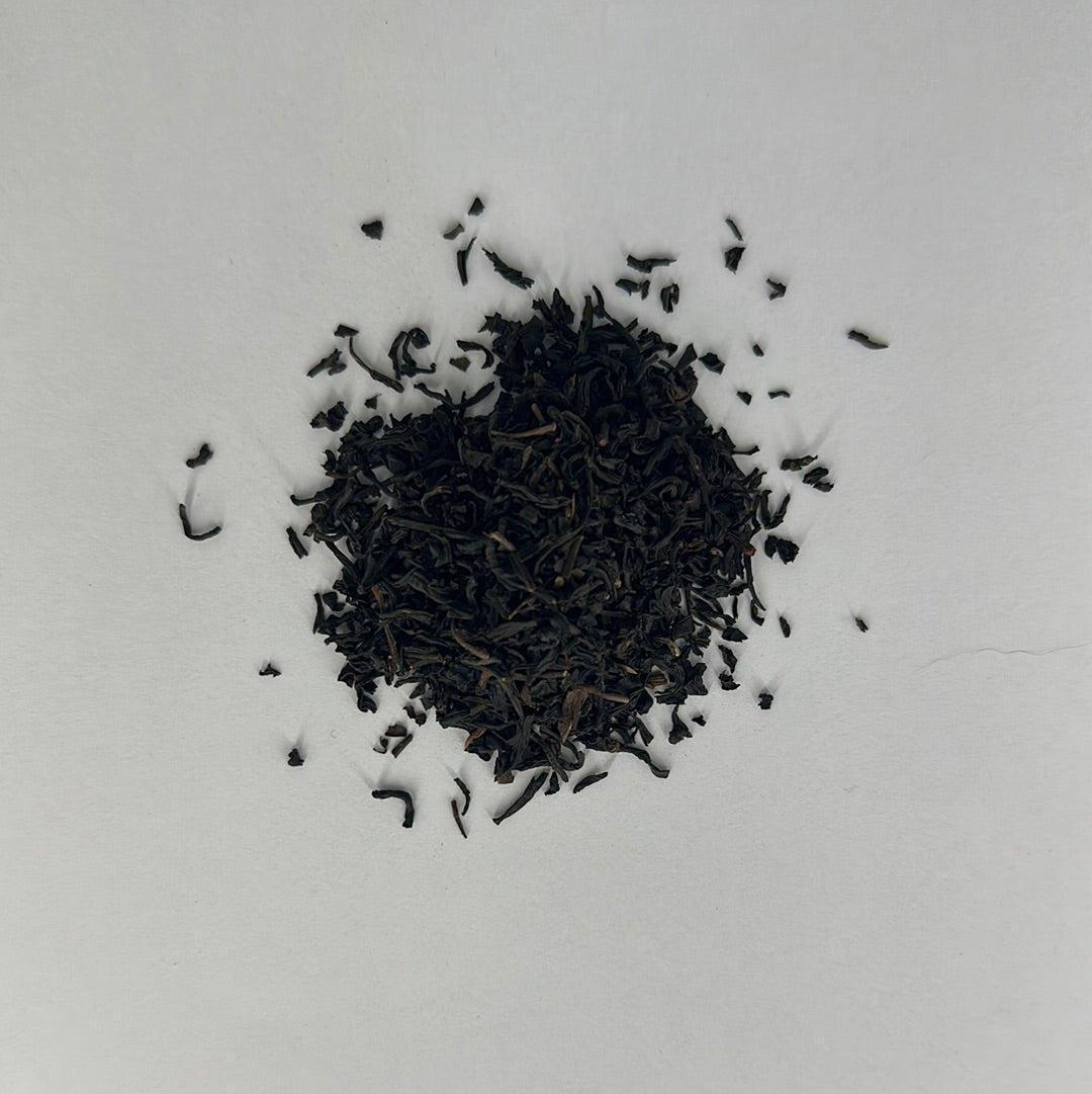 Chicory Tea Co.'s Black Tea loose leaf, view from top