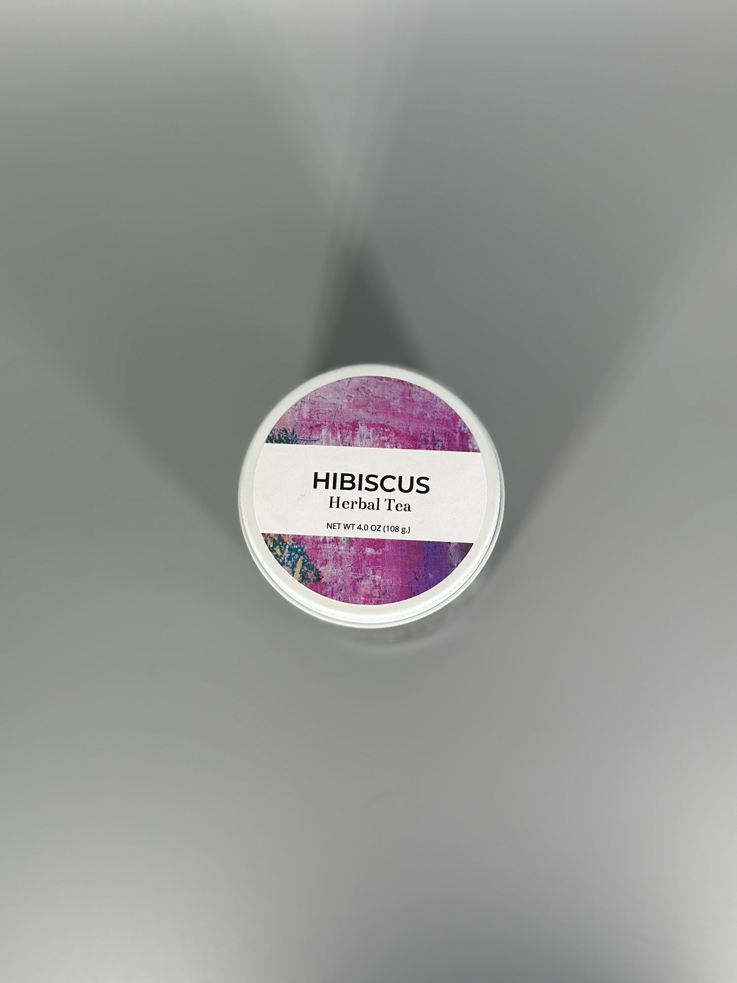 Chicory Tea Co.'s Hibiscus Herbal Tea, view from the top
