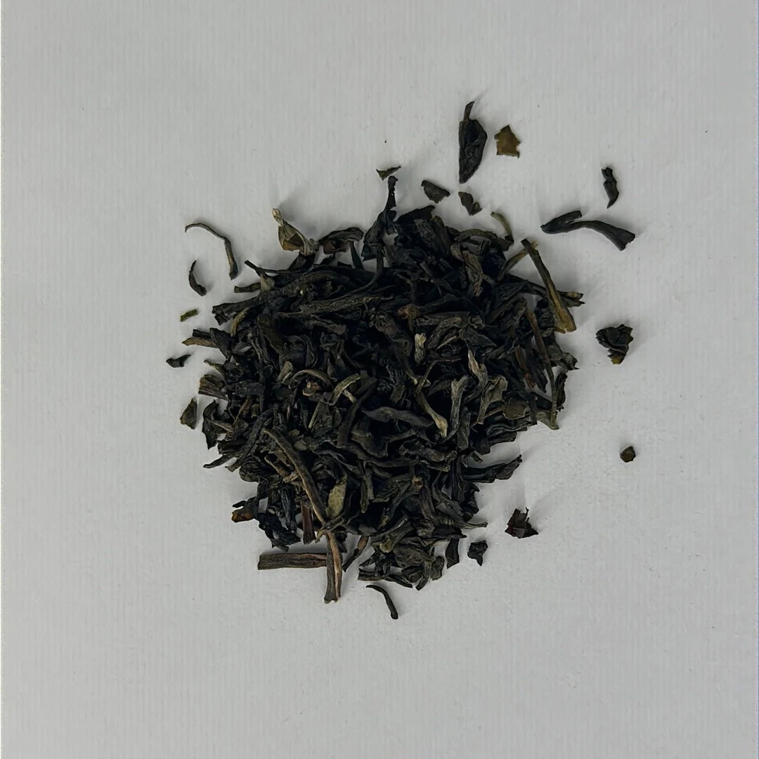 Chicory Tea Co.'s Jasmine Green Tea loose leaf, from the top